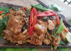 Drunken Noodles are also known by the Thai Food Name Pad Kee Mao